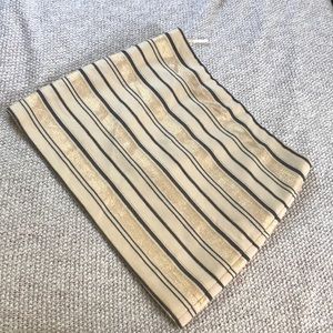 J. Crew Gold and Navy Striped Skirt